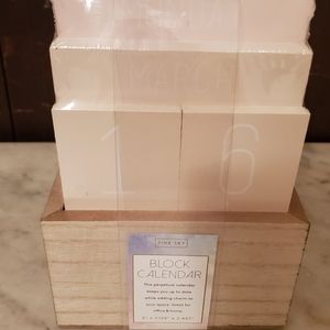 Pink Sky Block calendar